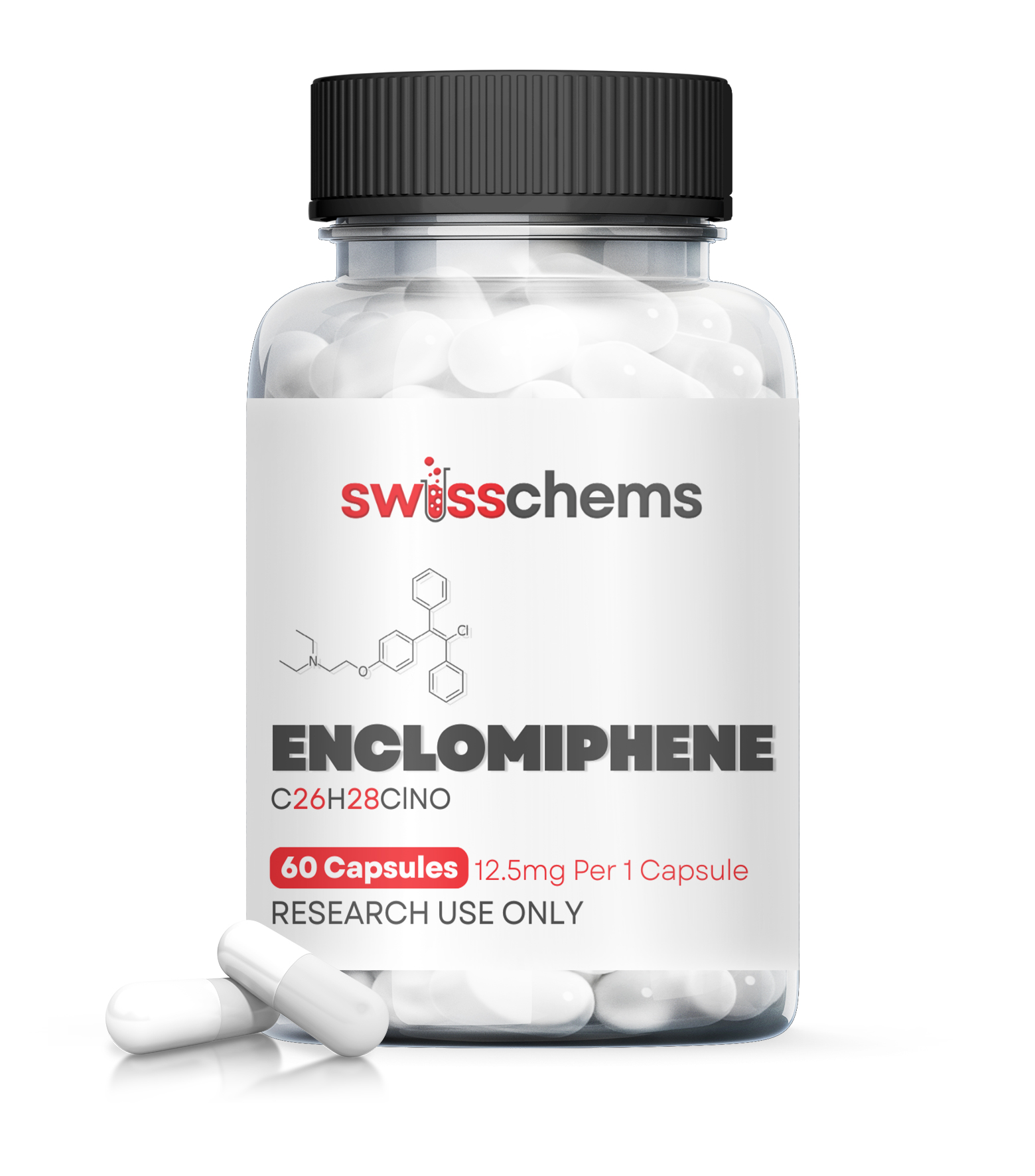 Enclomiphene (12.5mg/capsule), 60 Capsules